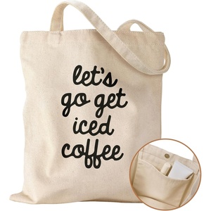 image:imageMiss Adola Aesthetic Cottonseed Tote Bag for Women  with Magnetic Buckle and Inner Pocket for Lady Cloth Cotton Tote BagIce Coffee