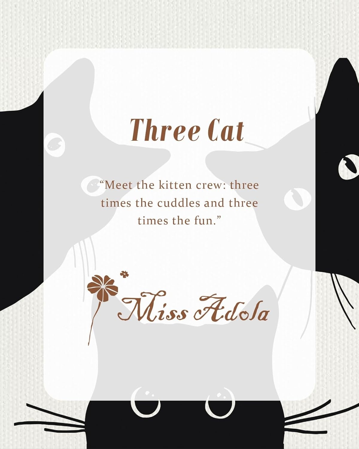 image:imageMiss Adola Aesthetic Canvas Tote Bag with Inner Pocket for Women Cloth Cotton Totes Bag with Pattern for Shopping GymThree Black Cat
