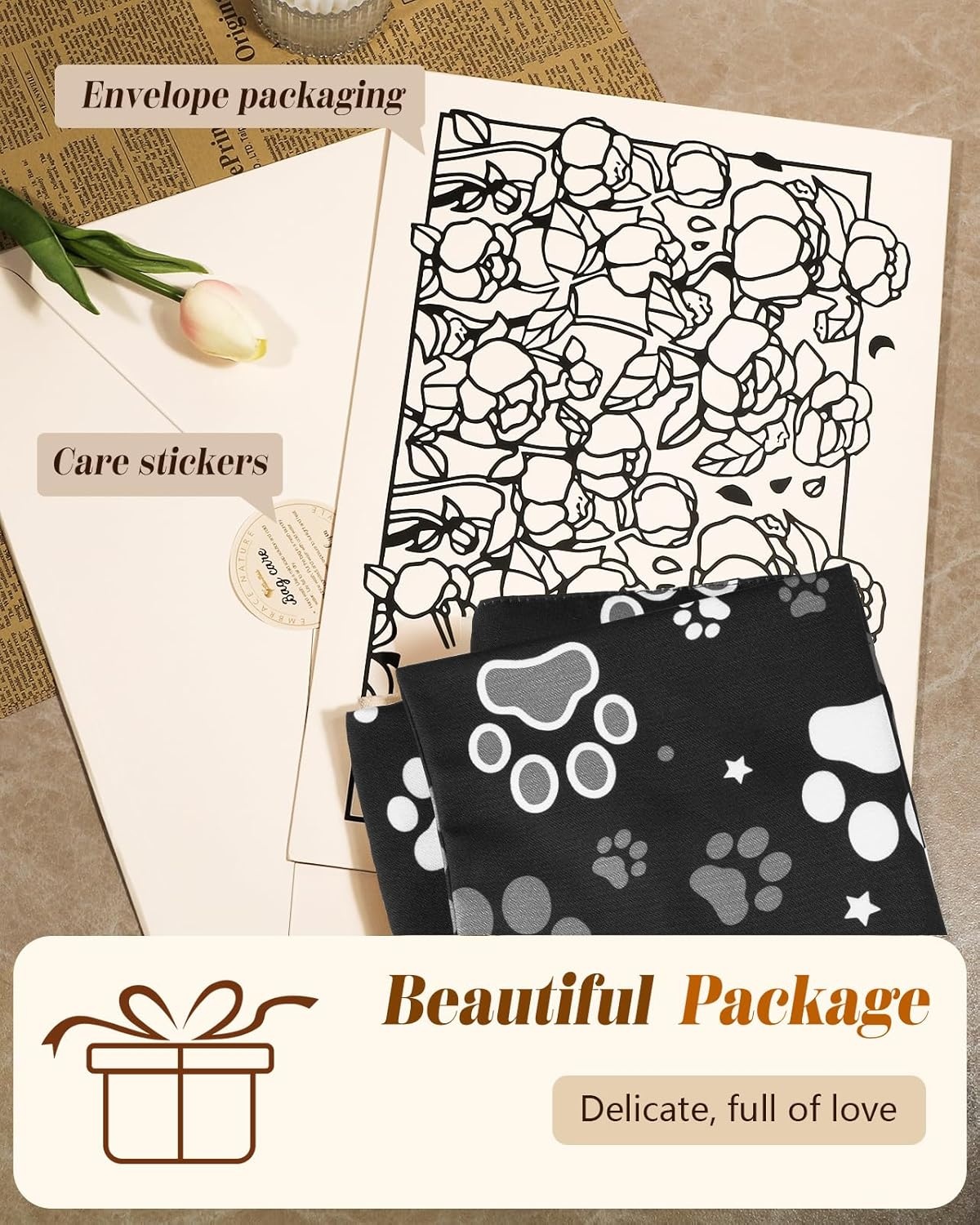 image:imageMiss Adola Aesthetic Tote Bag for Women Reusable Shoulder Bag with Buckle Fabric Bag for Gym Travel WorkBlack Dog Claw