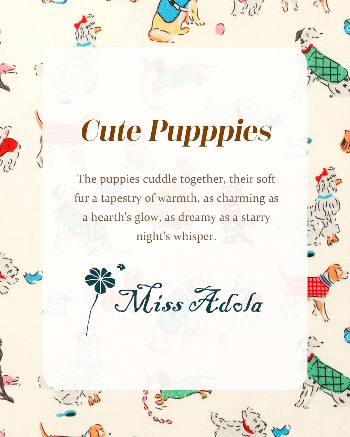 image:imageMiss Adola Aesthetic Tote Bag for Women Reusable Shoulder Bag with Buckle Fabric Bag for Gym Travel WorkCartoon Puppy