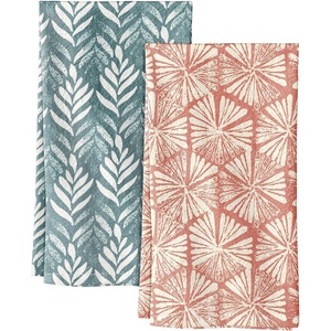 image:imageMiss Adola 2 Pack Flour Sack Kitchen Towels  16x26 Inch Cotton Dish Towels with Hanging Loop Reusable Geometric Boho Modern Tea Towel Absorbent Dishcloths Home Decor Beige BohemiaBotanical Flower
