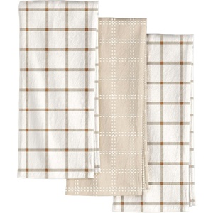 image:imageMiss Adola 2pcs Flour Sack Kitchen Towels  18x 26 Cotton Kitchen Hand Towels with Hanging Loop Reusable Geometric Girly Plaid Floral Tea Towel Absorbent Dishcloths Home Decor Pink FlowerCheckered