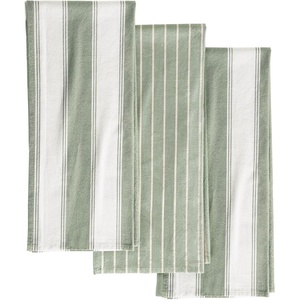 image:imageMiss Adola 2pcs Flour Sack Kitchen Towels  18x 26 Cotton Kitchen Hand Towels with Hanging Loop Reusable Geometric Girly Plaid Floral Tea Towel Absorbent Dishcloths Home Decor Pink FlowerSage Green