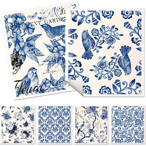 image:imageMiss Adola 6 Pack Swedish Dishcloths for Kitchen  Reusable Dish Cloths for Washing Dishes Absorbent Cute Funny Kitchen Towels Cleaning Sponge Floral CatCeramic Style