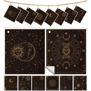 image:imageMiss Adola 8 Pack Reusable Kitchen Dishcloths  Absorbent Fast Drying Washable Swedish Towels with Cute Black Skull DesignMoon Sun
