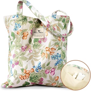 image:imageMiss Adola Aesthetic Tote Bag for Women  Reusable Shoulder Bag with Buckle Fabric Bag for Gym Travel WorkGreenleaf Yellow Fruit
