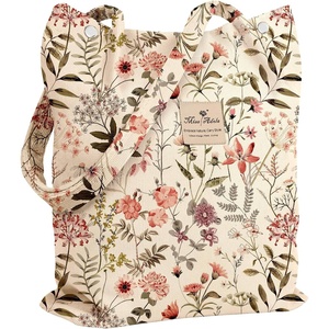 image:imageMiss Adola Corduroy Tote Bag for Women  Reusable Totes with Pocket amp Buckle Cute Aesthetic Shoulder Bag for Work TravelFlower