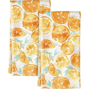 image:imageMiss Adola Flour Sack Kitchen Towels  Set of 2 Spring Dish Towels with Hanging Loop 18x26 Inch Absorbent Reusable Cotton Cloths for Cleaning Cute Design Home Decorative Housewarming Vintage FlowerLemon