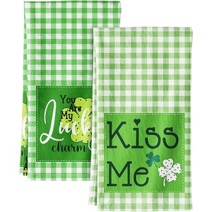 image:imageMiss Adola Flour Sack Kitchen Towels  Set of 2 Spring Dish Towels with Hanging Loop 18x26 Inch Absorbent Reusable Cotton Cloths for Cleaning Cute Design Home Decorative Housewarming Vintage FlowerLucky