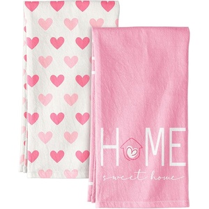 image:imageMiss Adola Flour Sack Kitchen Towels  Set of 2 Spring Dish Towels with Hanging Loop 18x26 Inch Absorbent Reusable Cotton Cloths for Cleaning Cute Design Home Decorative Housewarming Vintage FlowerSweet Home