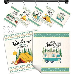 image:imageMiss Adola Swedish Dishcloths for Kitchen with Hooks  Reusable Dish Cloths for Washing Dishes Fast Drying Cute Fun 5 Pack Swedish Dish Towels Washable Cleaning Sponge Black CatsGreen Camping