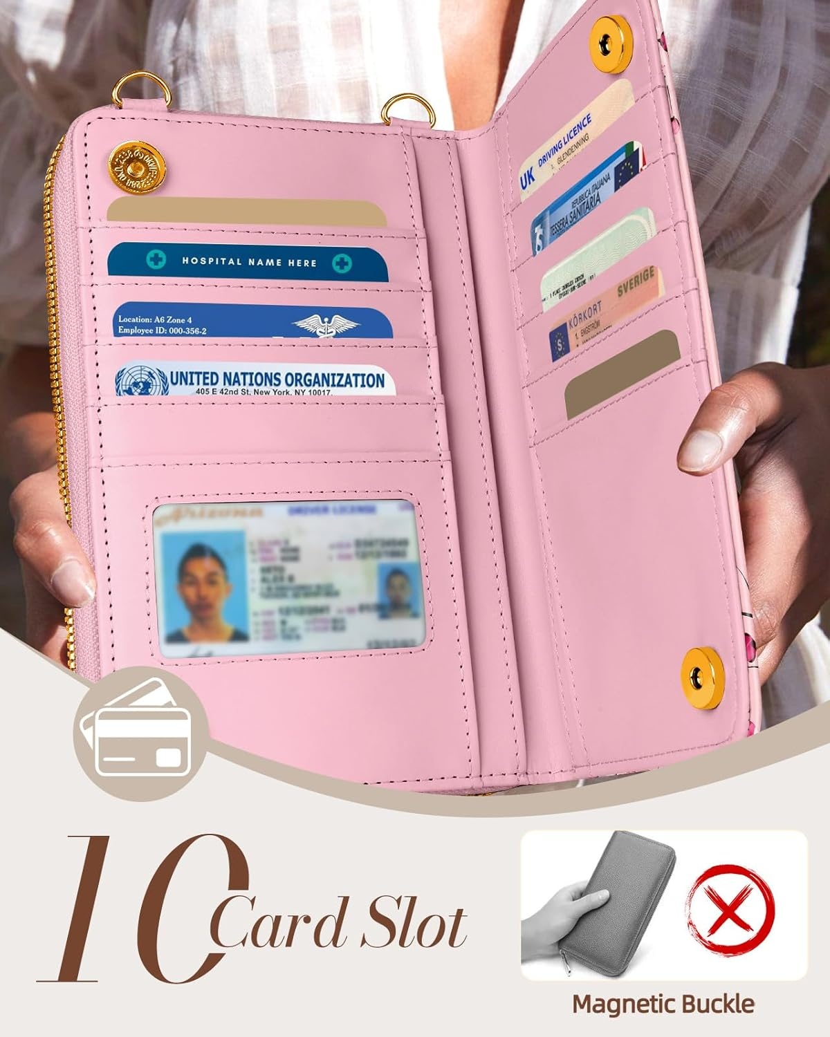 image:imageMiss Adola Cute Small Crossbody Purse Cell Phone Bags for Women Leather Cellphone Wallet Purse with Shoulder StrapPeach Blossom