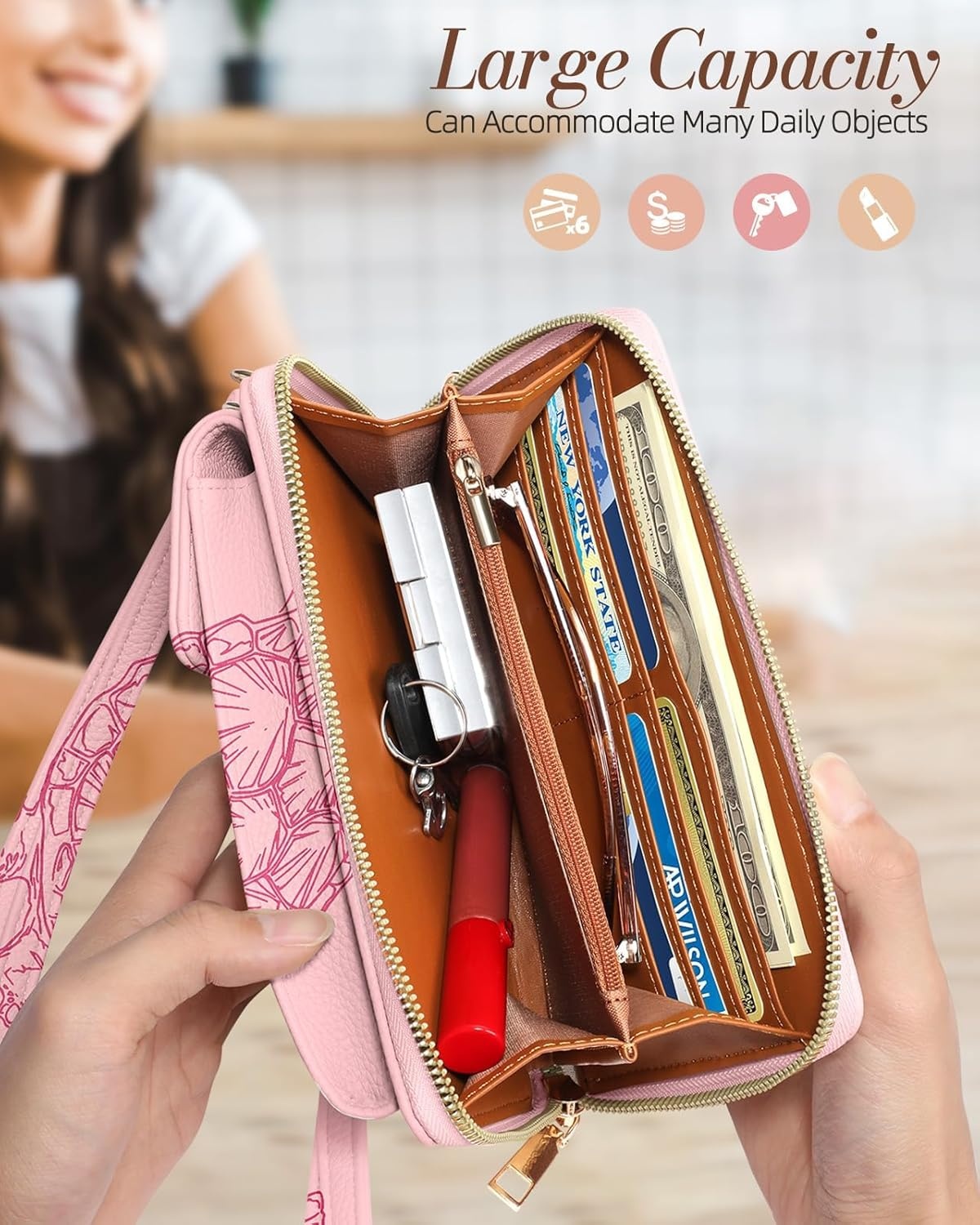 image:imageMiss Adola Cute Small Crossbody Purse Cell Phone Bags for Women Leather Cellphone Wallet Purse with Shoulder StrapSea Turtle