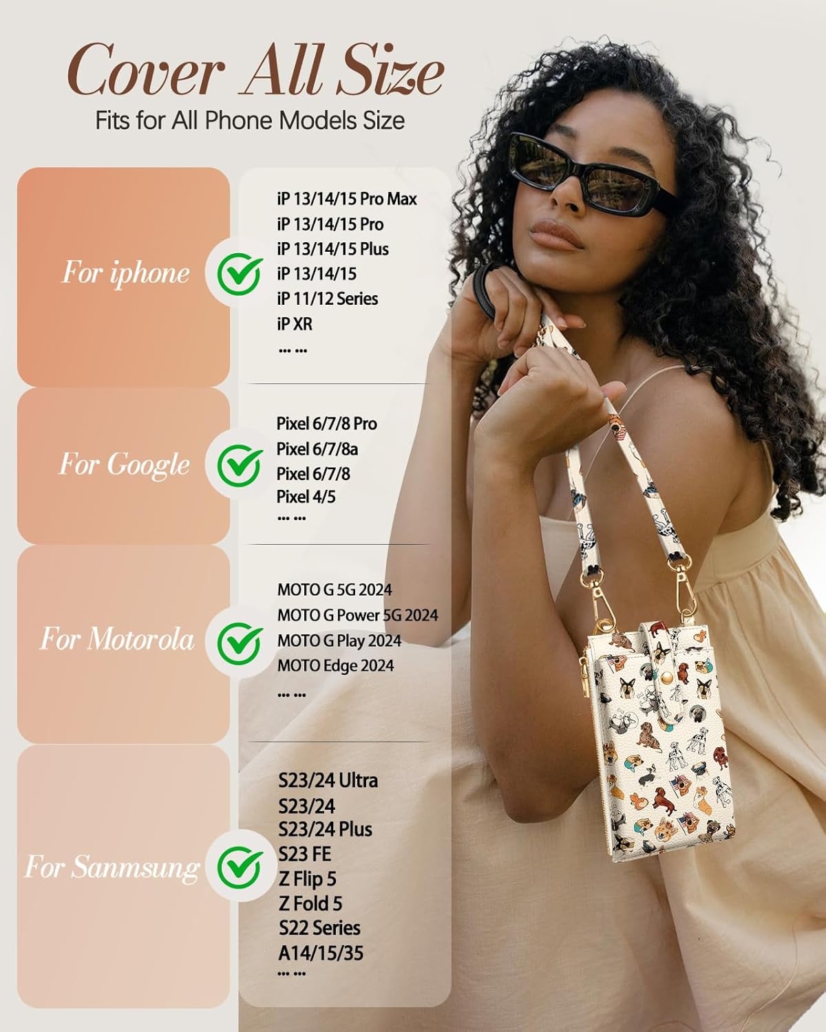 image:imageMiss Adola Phone Purse Crossbody Bags for Women Leather Small Cell Phone Wallet RFID Blocking with Card Slots amp Adjustable Strap Cute Designer Aesthetic Cross Body Bags Blue Line FlowerDog Lover Girl