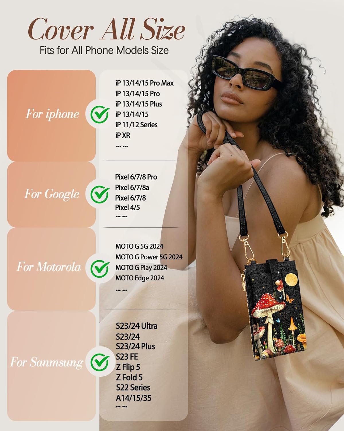 image:imageMiss Adola Phone Purse Crossbody Bags for Women Leather Small Cell Phone Wallet RFID Blocking with Card Slots amp Adjustable Strap Cute Designer Aesthetic Cross Body Bags Blue Line FlowerMoon Mushroom