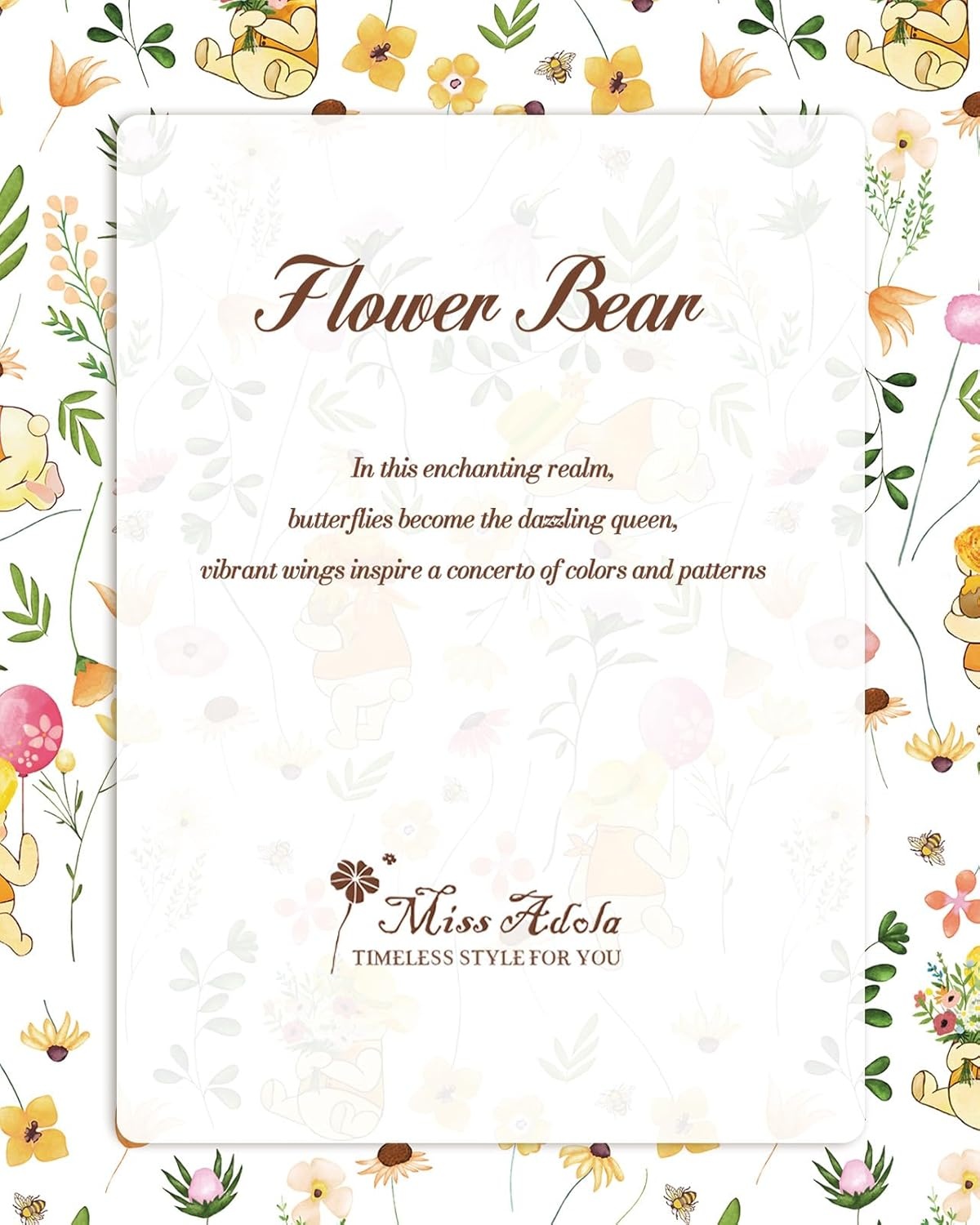 image:imageMiss Adola Phone Purse for Women Cute Small Crossbody Bags Cellphone Wallet with Adjustable Strap Zipper and Card SlotsFlower Bear