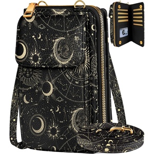 image:imageMiss Adola Cute Small Crossbody Purse Cell Phone Bags for Women  Leather Cellphone Wallet Purse with Shoulder StrapConstellation