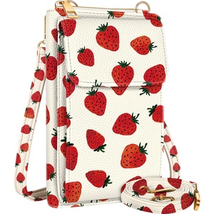 image:imageMiss Adola Cute Small Crossbody Purse Cell Phone Bags for Women  Leather Cellphone Wallet Purse with Shoulder StrapFruits