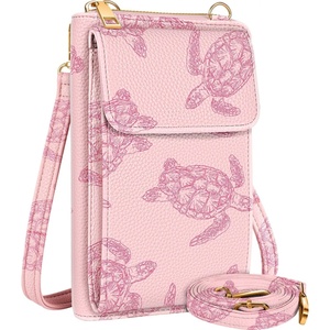 image:imageMiss Adola Cute Small Crossbody Purse Cell Phone Bags for Women  Leather Cellphone Wallet Purse with Shoulder StrapSea Turtle