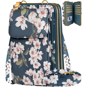 image:imageMiss Adola Phone Purse for Women  Cute Small Crossbody Bags Cellphone Wallet with Adjustable Strap Zipper and Card SlotsCherry Blossom