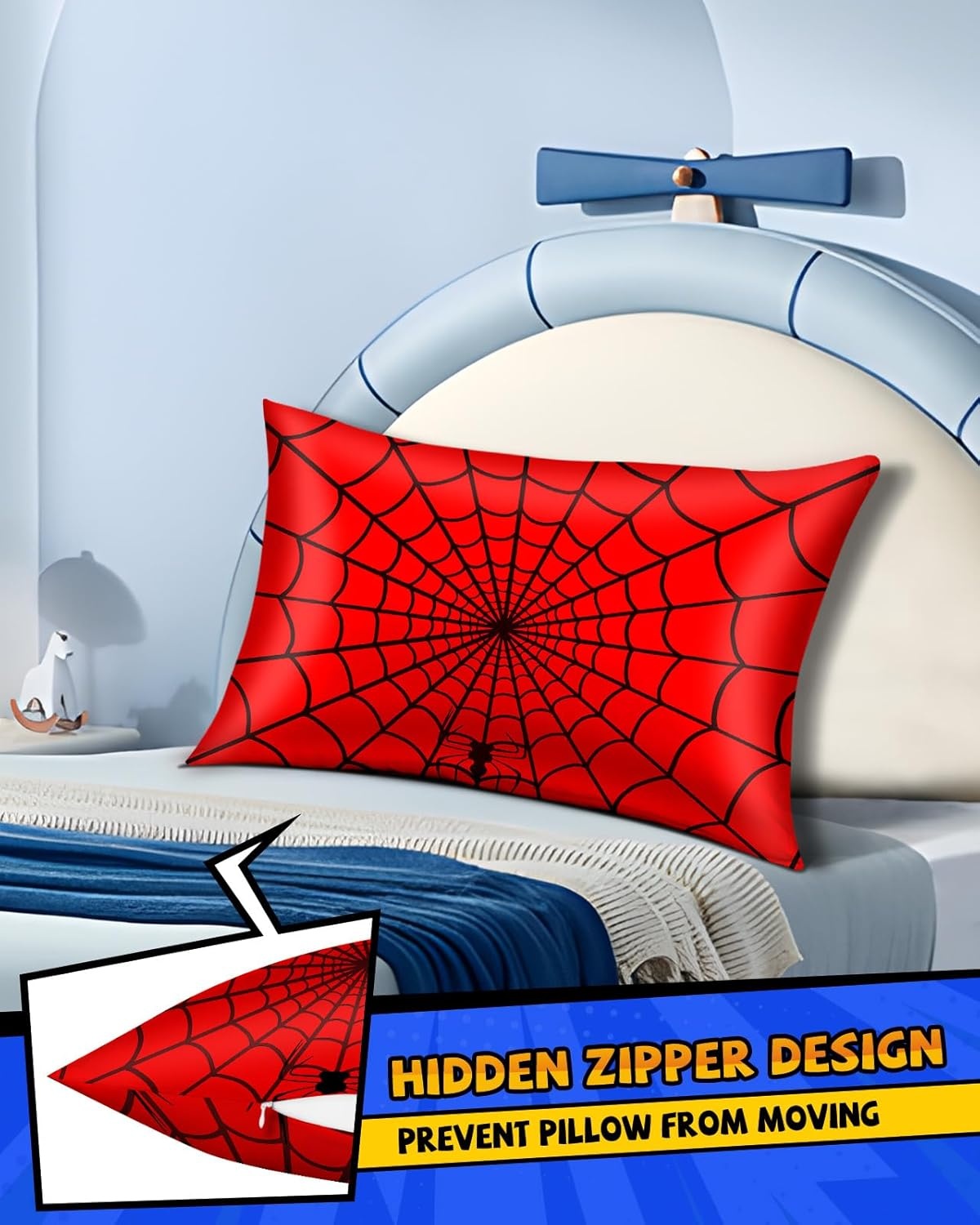 image:imageMiss Adola 1Pc Silk Pillowcase for Kids 30x20 Queen 19 Momme Mulberry Silk Pillow Case with Hidden Zipper for Hair and Skin Cute Cartoon for Toddlers Teens Boys Girls Pink Girl ShadowZhizhuxia Eyes