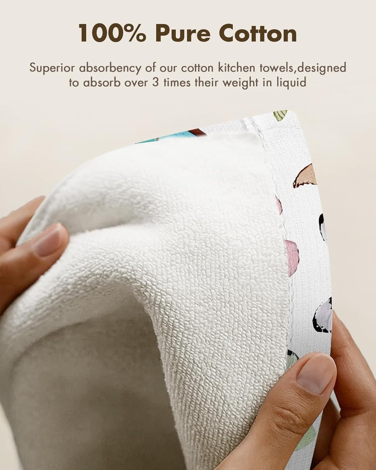 image:imageMiss Adola 2pcs Waffle Kitchen Towels 16x26 Inch Cotton Waffle Weave Dish Cloths Set of 2 with Hanging Loop Absorbent Hand Tea Towels Fruits Design for Housewarming Gift CitrusMorpho Butterfly