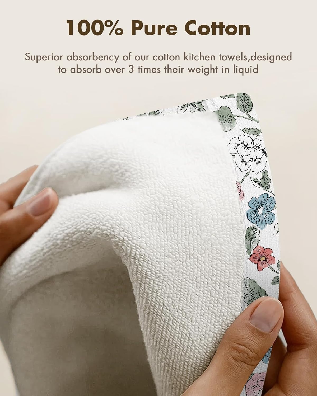 image:imageMiss Adola 2pcs Waffle Kitchen Towels 16x26 Inch Cotton Waffle Weave Dish Cloths Set of 2 with Hanging Loop Absorbent Hand Tea Towels Fruits Design for Housewarming Gift CitrusVibrant Botanical