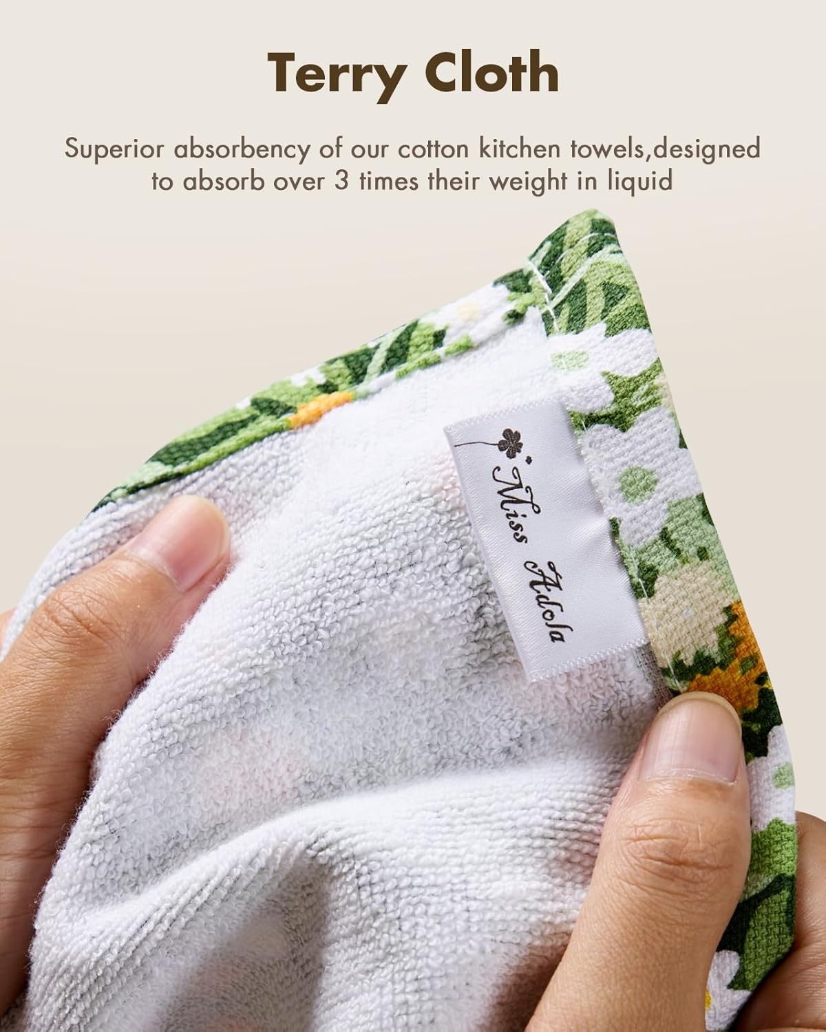image:imageMiss Adola Cotton Hanging Hand Towels 2pcs Hand Drying Towels for Kitchen Bathroom with Hanging Loop Cute Decorative Soft Terry Cloth Kitchen Towel with Strawberry Design for Housewarming GiftsPlayful Cats