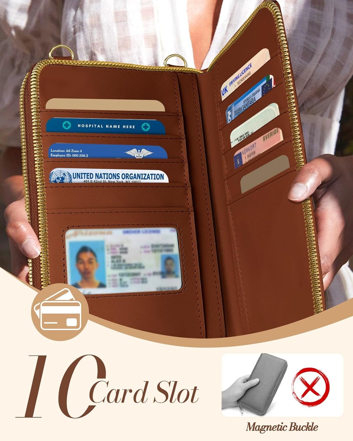 image:imageMiss Adola Crossbody Phone Purse for Women Cute Small Bags Cellphone Wallet RFID Blocking with Strap Zipper and Card SlotsYellow