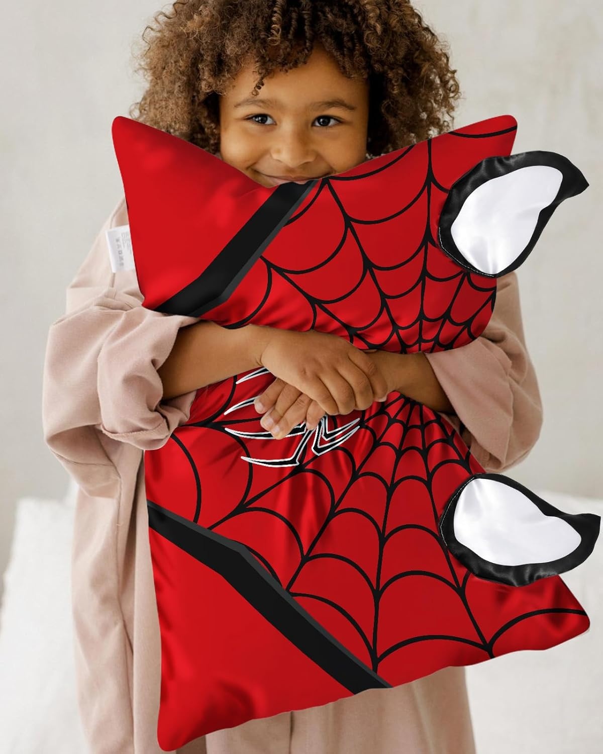 image:imageMiss Adola Kids Pillowcases Standard Size 20x26 Cute Cartoon Soft Breathable Silk Pillow Cases for Hair and Skin with Hidden Zipper for Girls Fun Kawaii Design for Bedding Fish TailRed
