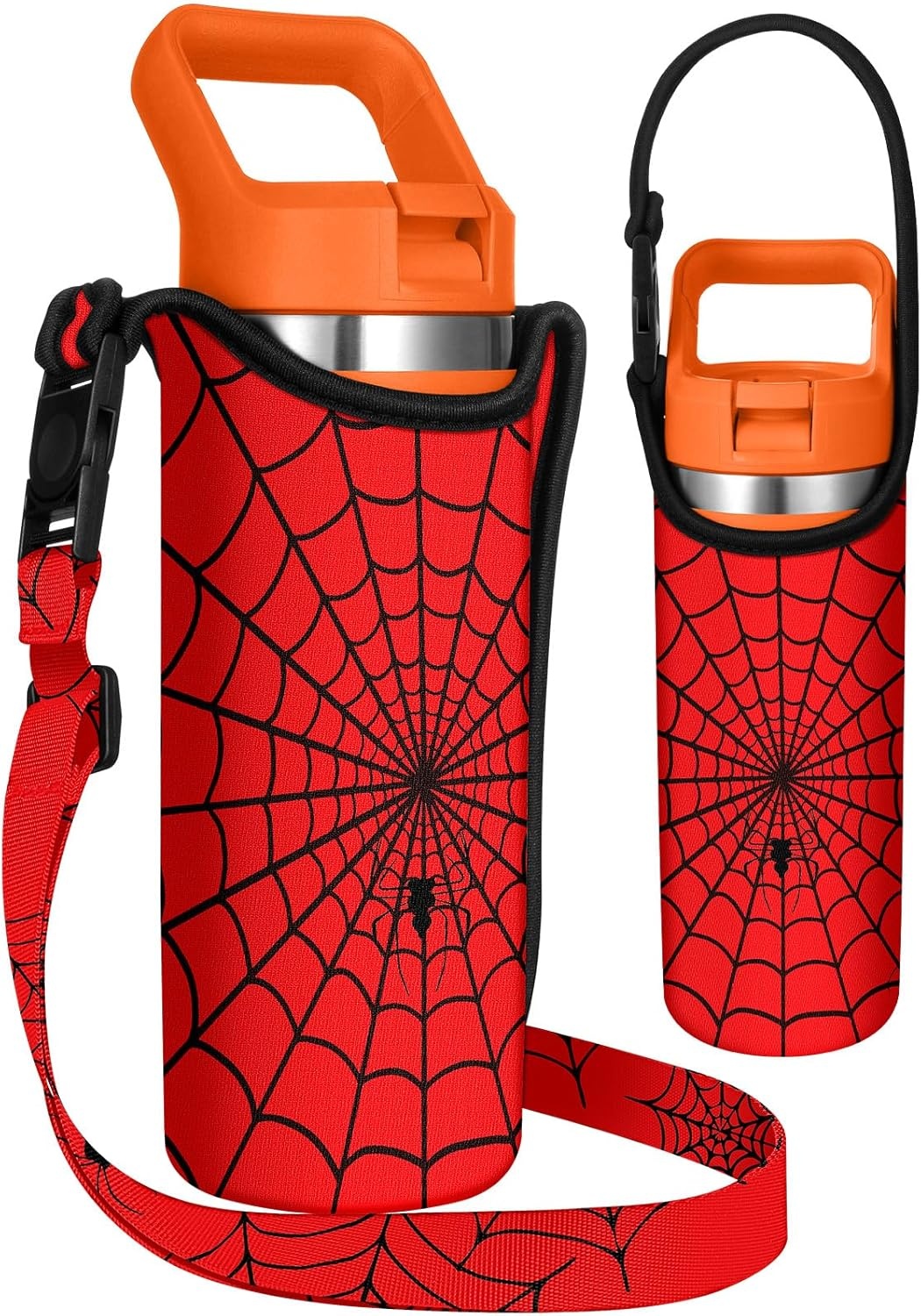 image:imageMiss Adola Water Bottle Carrier with Strap Handheld Kids Water Bottle Holder for 1016 oz 1420 oz Cute Cartoon Design Neoprene Crossbody Bottle Sling Bag for Boys GirlsZhizhuxia Eyes