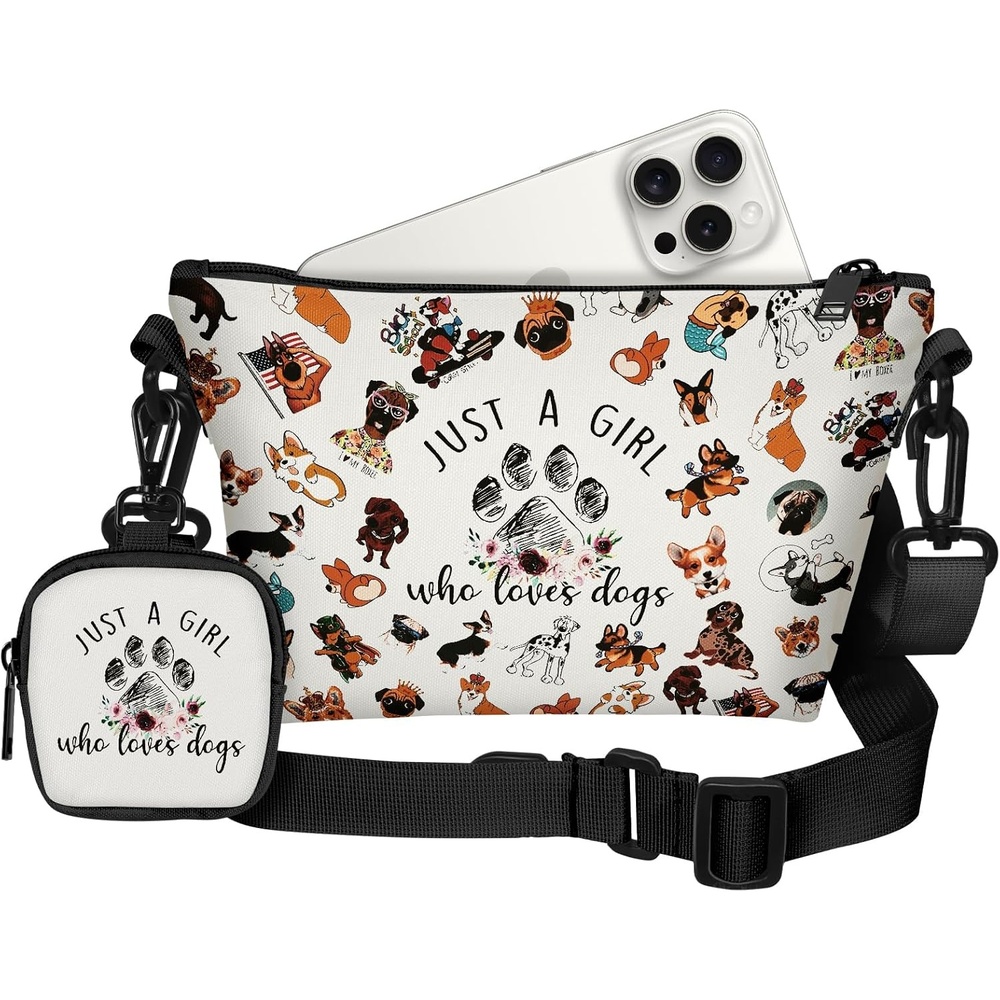 image:imageMiss Adola Cute Crossbody Bags for Women Fashion Design Aesthetic Small Cross Body Bag Cell Phone Purse Wallet Shoulder Pouch for Ladies Teen Girls Female for Travel Daily Shopping Little Dog Puppy
