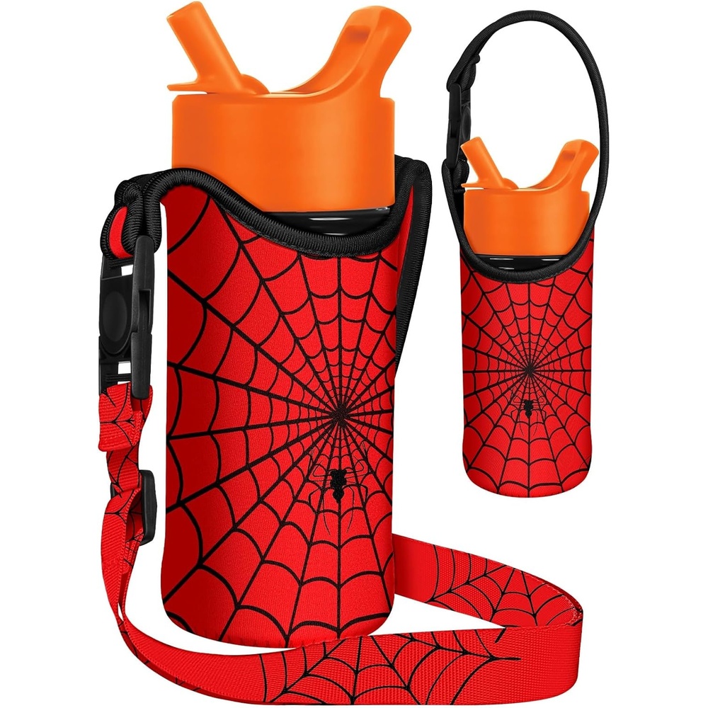 image:imageMiss Adola Water Bottle Carrier with Strap Handheld Kids Water Bottle Holder for 1016 oz 1420 oz Cute Cartoon Design Neoprene Crossbody Bottle Sling Bag for Boys GirlsZhizhuxia Eyes
