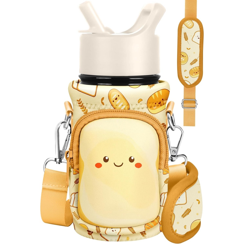 image:imageMiss Adola Water Bottle Carrier with Strap Insulated Kids Water Bottle Holder for Boys Girls Bottle Bag for 1018OzToast