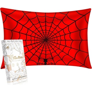 image:imageMiss Adola 1Pc Silk Pillowcase for Kids  30x20 Queen 19 Momme Mulberry Silk Pillow Case with Hidden Zipper for Hair and Skin Cute Cartoon for Toddlers Teens Boys Girls Pink Girl ShadowZhizhuxia Eyes