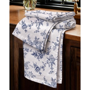 image:imageMiss Adola 2pcs Waffle Kitchen Towels  16x26 Inch Cotton Waffle Weave Dish Cloths Set of 2 with Hanging Loop Absorbent Hand Tea Towels Fruits Design for Housewarming Gift CitrusToile Print
