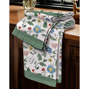image:imageMiss Adola 2pcs Waffle Kitchen Towels  16x26 Inch Cotton Waffle Weave Dish Cloths Set of 2 with Hanging Loop Absorbent Hand Tea Towels Fruits Design for Housewarming Gift CitrusVibrant Botanical