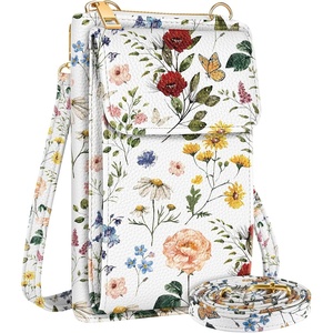 image:imageMiss Adola Cell Phone Purse Crossbody Bags for Women  Cute Design Leather Cellphone Bag Small Cross Body Bags Wallet Purses Trendy Aesthetic Pouch for iPhone with Adjustable Strap Vintage FlowerVintage Flower