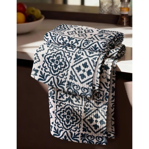 image:imageMiss Adola Cotton Waffle Kitchen Towels  Cute 370 GSM 16x25 Inch Terry Cloth Waffle Decorative Dishcloth for Kitchen Set of 2 with Hanging Loops Absorbent Hand Tea Towel for Home Design FishBlock Print