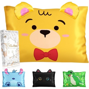 image:imageMiss Adola Kids Pillowcases Standard Size 20x26  Cute Cartoon Soft Breathable Silk Pillow Cases for Hair and Skin with Hidden Zipper for Girls Fun Kawaii Design for Bedding Fish TailYellow Bear