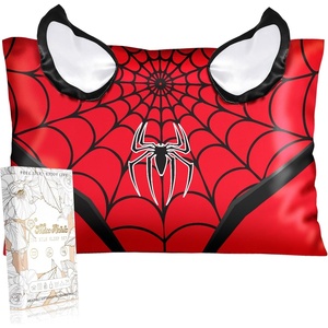 image:imageMiss Adola Kids Pillowcases Standard Size 20x26  Cute Cartoon Soft Breathable Silk Pillow Cases for Hair and Skin with Hidden Zipper for Girls Fun Kawaii Design for Bedding Fish TailRed