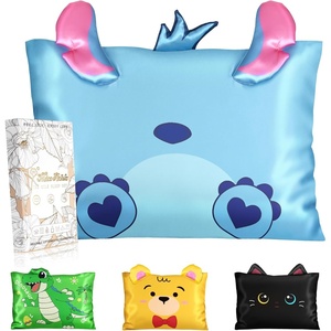 image:imageMiss Adola Kids Pillowcases Standard Size 20x26  Cute Cartoon Soft Breathable Silk Pillow Cases for Hair and Skin with Hidden Zipper for Girls Fun Kawaii Design for Bedding Fish TailHeart Blue