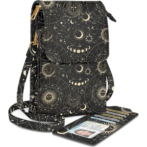 image:imageMiss Adola Small Crossbody Phone Purse for Women  Cute Cell Phone Wallet Leather Cross Body Bags with Card Holder SlotConstellation
