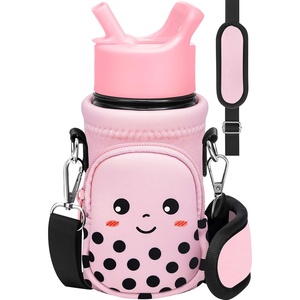 image:imageMiss Adola Water Bottle Carrier with Strap  Insulated Kids Water Bottle Holder for Boys Girls Bottle Bag for 1018OzMilk Tea
