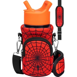 image:imageMiss Adola Water Bottle Carrier with Strap  Insulated Kids Water Bottle Holder for Boys Girls Bottle Bag for 1018OzRed Eyes