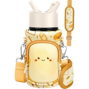 image:imageMiss Adola Water Bottle Carrier with Strap  Insulated Kids Water Bottle Holder for Boys Girls Bottle Bag for 1018OzToast