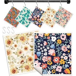 image:imageMiss Adola Swedish Dishcloths for Kitchen with Hooks  Reusable Dish Cloths for Washing Dishes Fast Drying Cute Fun 5 Pack Swedish Dish Towels Washable Cleaning Sponge Blue GeometricalColor Floral Cluster