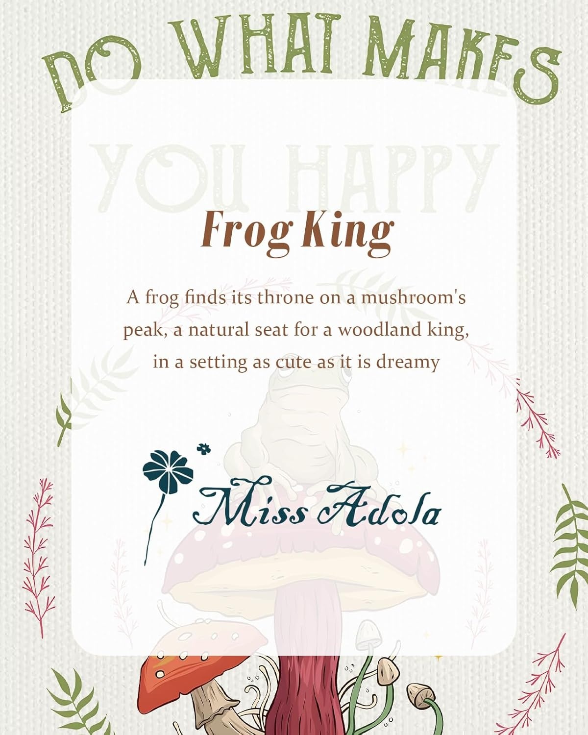 image:imageMiss Adola Aesthetic Canvas Tote Bag Reusable Shoulder Tote Bag for Women Lady Casual Vacation Shopping Work GymMushroom Frog