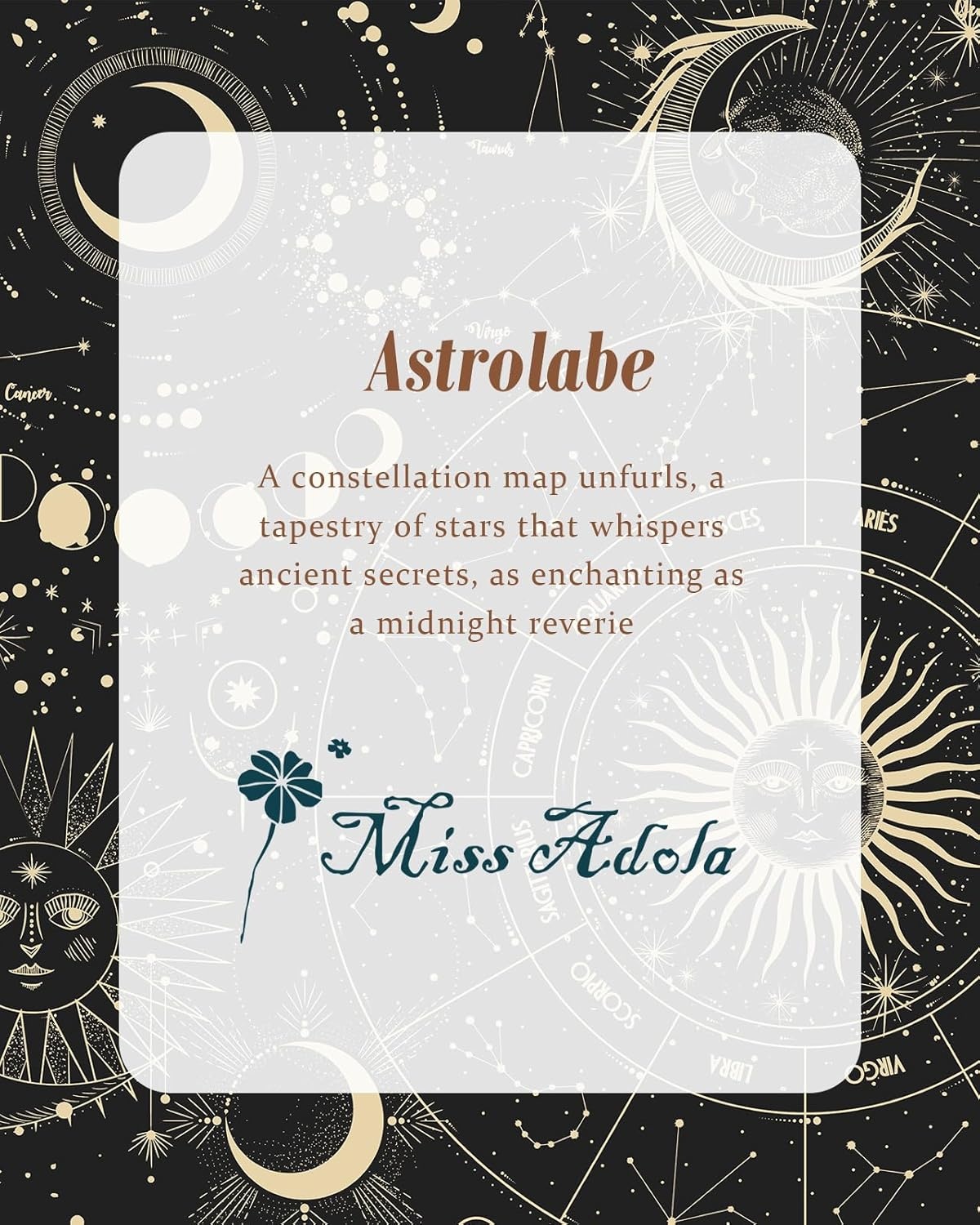 image:imageMiss Adola Aesthetic Canvas Tote Bag Reusable Shoulder Tote Bag for Women Lady Casual Vacation Shopping Work GymMystic Astrology