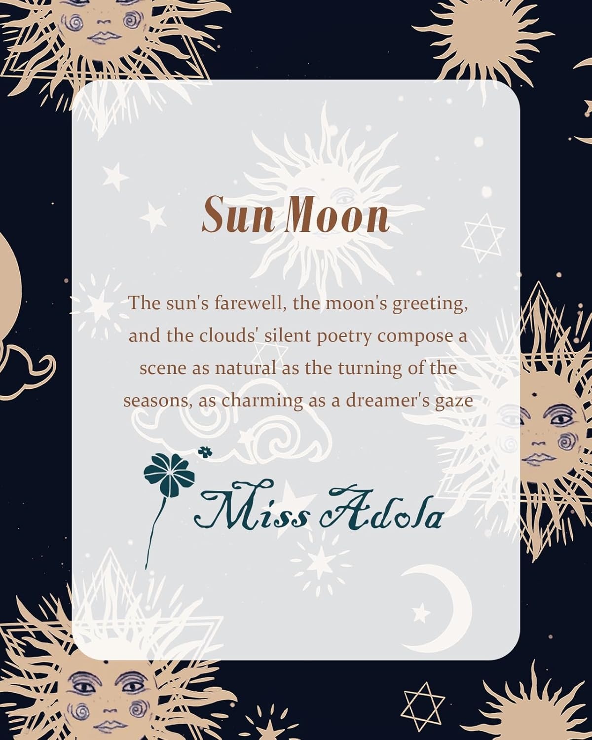 image:imageMiss Adola Aesthetic Canvas Tote Bag for Women Sturdy Cloth Cotton Totes Bag with Pattern Shoulder BagSun Moon Sign